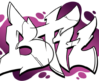 Logo of bless the homies with graffiti letters bth